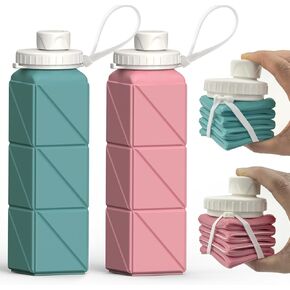 Collapsible Water Bottles 720ml 24.3oz, Foldable Portable Water Bottle, Lightweight Reusable Leakproof for Travel Camping Hiking Cycling Yoga Sports Outdoor School Office, 1 Pack, Starlight in Saudi Arabia