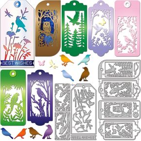 GLOBLELAND Lace Bookmark Cutting Dies for DIY Scrapbooking Metal Label Frame Cut Dies Butterfly Flower Corner Die Cuts for Card Making Embossing Photo Album Craft Decor in Saudi Arabia