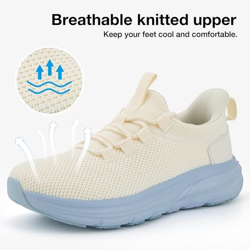 KOLILI Women's Wide Toe Box Shoes Easy Slip On Cushion Walking Sneakers in Kuwait