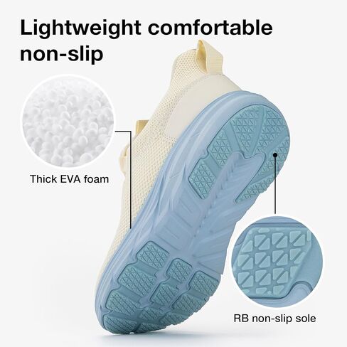 KOLILI Women's Wide Toe Box Shoes Easy Slip On Cushion Walking Sneakers in Kuwait