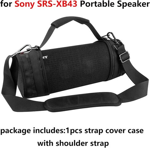 Carrying Case for Sony Speaker,Travel Carrying Case Mesh Covers for Sony SRS-XB43 Portable Speaker (Shoulder Strap Style) in Saudi Arabia
