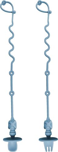 4pk baby spoon وشوكة مع أحزمة حامل للأطفال الذين تتراوح أعمارهم بين 6 أشهر من التغذية الذاتية ، لا يوجد رمي صغير يسافر المقود الأساسي للكرسي المرتفع أو المري in Kuwait