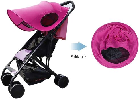 Ibluelover عربة Sun Sun Shield Shield Anti-Uv Childers Canopy Summer Pram Sunshade Therming Bustable Buggy Buggy Rain Cover مع حزام قابل للتعديل لإكسسوارات مقعد السيارة in Saudi Arabia