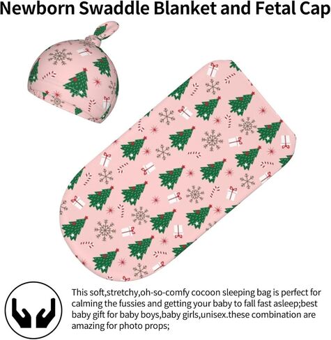 Space Galaxy Newborn Swaddle Blanket with Beanie Set, Soft and Stretchy Baby Blanket Swaddle Sack for Boy and Girl in Saudi Arabia
