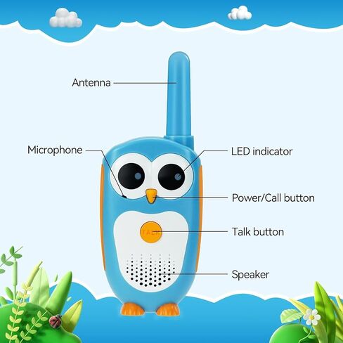 RETEVIS RT30 Kids Walkie Talkies ، لعبة Toddler Aboys للفتيات البالغين من العمر 4 إلى 6 سنوات ، Toy Small Owl Toy Talkie للأطفال ، سهلة الاستخدام ، عيونهم ، هدايا ألعاب عيد الميلاد ، لعب الأدوار الداخلية (الأزرق ، 2 عبوة) in Saudi Arabia