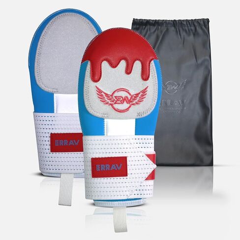 Sliding Mitt Youth, Baseball Softball Sliding Gloves for Youth Adult, Neoprene Baseball Sliding mitt, Hand Wrist Protective Baseball Hand Guard Elastic Compression Strap (Blue&Red) in Saudi Arabia