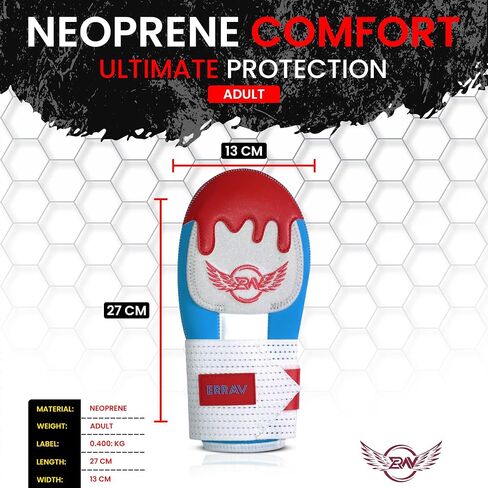Sliding Mitt Youth, Baseball Softball Sliding Gloves for Youth Adult, Neoprene Baseball Sliding mitt, Hand Wrist Protective Baseball Hand Guard Elastic Compression Strap (Blue&Red) in Saudi Arabia