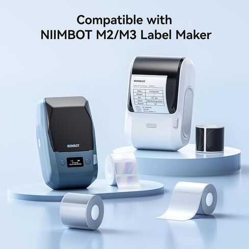 ملصقات النقل الحراري NIIMBOT M2 1.97 '' × 1.18 '، فقط لصانع الملصقات M2 ، مقاومة للزيوت مقاومة للماء ، ومقاومة منخفضة وعالية درجة الحرارة لمنظمة الشركات الصغيرة المنزلية ، والفضة المصممة بالفرشاة in Saudi Arabia