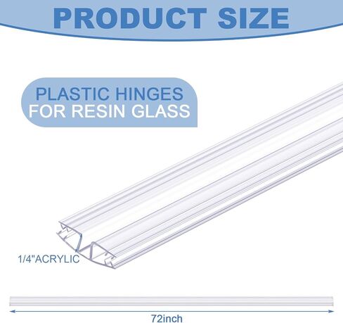 1 Pack Living Hinges for Drum Shield Panels Clear Plastic Living Hinge Piano Hinge 48 Inch Golf Cart Windshield Hinge Plastic Hinges in Kuwait