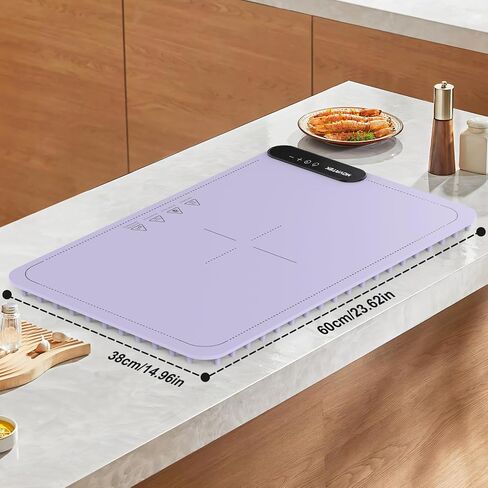 Electric Food Warming Mat with 9 Temperature Settings, Quick Heating Pad, Auto-Off Timer, Portable Silicone Food Warmer for Parties and Buffets in Saudi Arabia