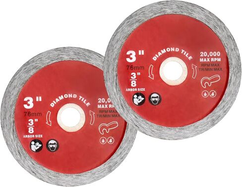 49-94-3010 3" Diamond Tile Blade for Milwaukee Angle Grinder, fits Extra Clean Cut Wet Cutting Applications in Ceramic Tile, Glass Tile (1-Pack) in Kuwait