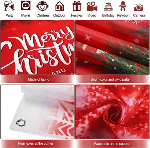 Christmas Backdrop Merry Christmas Party Decoration Christmas Photo Banner Signs Xmas Photography Background Photo Props for Winter New Year Xmas Eve Family Party Decoration Supplies (Nutcracker) in Kuwait