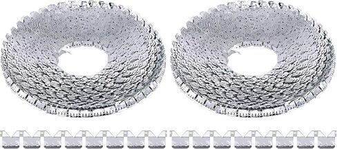 Rustark 65 ft Flexible Metal Tack Strip Three-Tooth Upholstery Premium Heavy Duty Curve Ease Grip for Furniture, Chairs, Sofa, Bed Repair in Saudi Arabia
