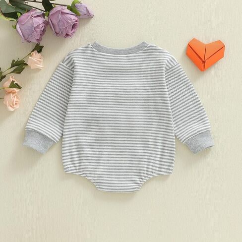 Newborn Baby Boys Romper Sweatshirt Lover Boy Letter Embroidery Bodysuit Sweater Valentines Day Outfit Clothes in Kuwait