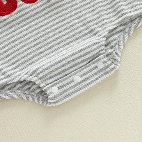 Newborn Baby Boys Romper Sweatshirt Lover Boy Letter Embroidery Bodysuit Sweater Valentines Day Outfit Clothes in Kuwait