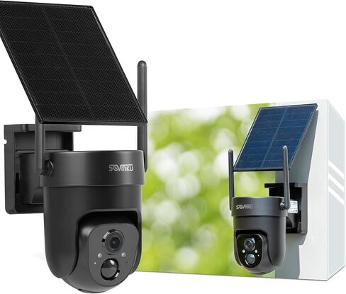 Vicohome 2CQ4 2K AI Solar Security Camera Wireless Outdoor ، Cam Camed Beathy Powered ، Vision Color Night ، صوت ثنائية ، اكتشاف الحركة ، سهلة الإعداد ، صفارات الإنذار المصباح المسموع 180 يومًا من سياسة التبادل in Kuwait