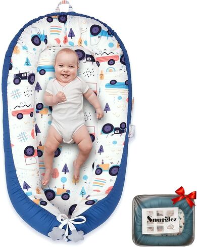 Baby Lounger, 100% Breathable Cotton Baby nest, Portable Infant Lounger (Pink) in Saudi Arabia