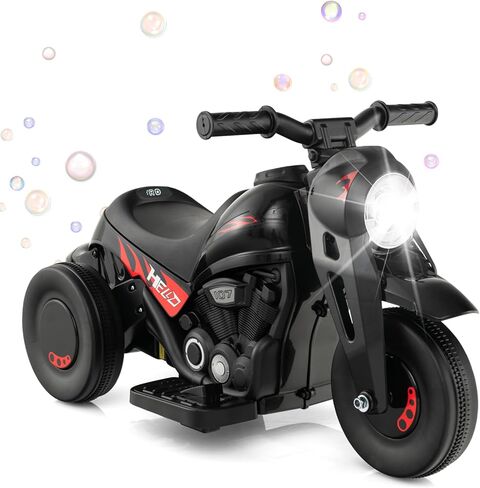 Honey Joy Pink Ride على دراجة نارية ، دراجة نارية صغار 6 فولت مع صانع الفقاعة ، ضوء LED ، الموسيقى ، دواسة القدم ، دراجة نارية كهربائية تعمل بالبطارية للأمام/الخلف ، من أجل الأطفال ، هدية للبنات الأولاد in Kuwait
