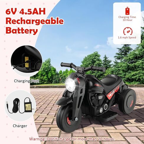 Honey Joy Pink Ride على دراجة نارية ، دراجة نارية صغار 6 فولت مع صانع الفقاعة ، ضوء LED ، الموسيقى ، دواسة القدم ، دراجة نارية كهربائية تعمل بالبطارية للأمام/الخلف ، من أجل الأطفال ، هدية للبنات الأولاد in Kuwait