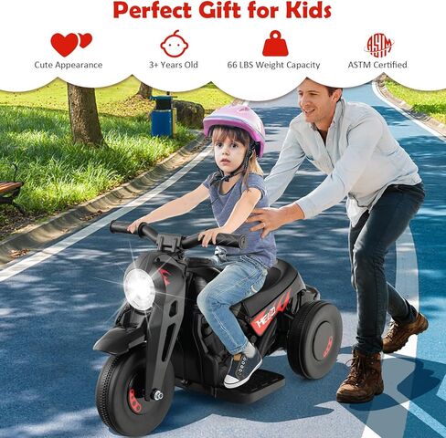 Honey Joy Pink Ride على دراجة نارية ، دراجة نارية صغار 6 فولت مع صانع الفقاعة ، ضوء LED ، الموسيقى ، دواسة القدم ، دراجة نارية كهربائية تعمل بالبطارية للأمام/الخلف ، من أجل الأطفال ، هدية للبنات الأولاد in Kuwait