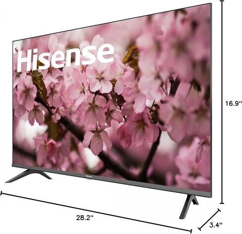 تلفزيون ذكي هايسنس 32 بوصة 720 بيكسل اتش دي ال اي دي H4030F وضع لعب تلقائي منخفض الكمون متوافق مع أليكسا ومساعد جوجل، 32H4030F4 (متجدد) (تلفزيون) in Saudi Arabia