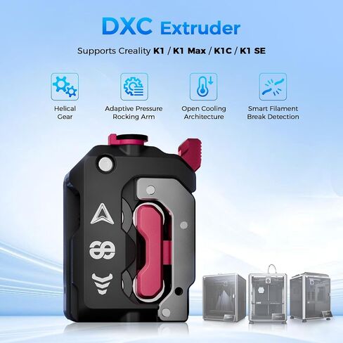 Creality K1/K1 Max/K1C Extruder Upgraded, K1 Max Extrusion Kit Without Motor Direct Drive Extruder Dual Gear Feeding Extrusion Mechanism Kit High Speed Printing for K1 SE Ender 3 V3/Ender 3 V3 Plus in Saudi Arabia