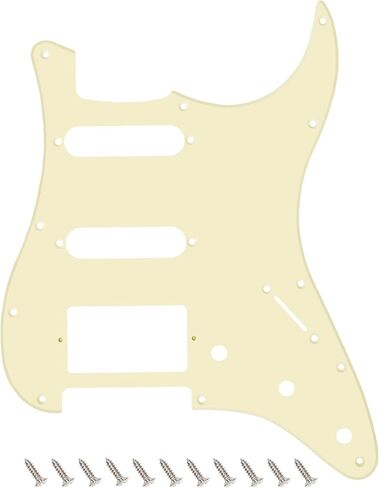 Banworks 3 Ply Strat HSS Pickguard 11-Hole Electric Guitar Pickguard SSH Scratch Plate for USA/Mexican Fender Modern Style Standard Stratocaster ST JT/HB-02 Vintage Green in Kuwait