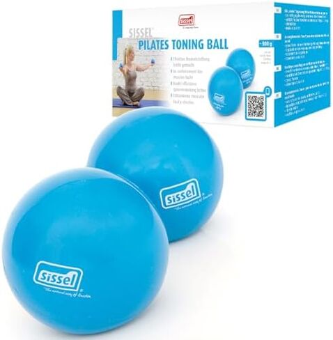 SISSEL Pilates Toning Ball Set of 2, 1 lb Each | Optimal Addition for Balance & Strength | Versatile Training for Arms, Shoulders & Upper Body | Compact & Effective | Color: Blue in Saudi Arabia