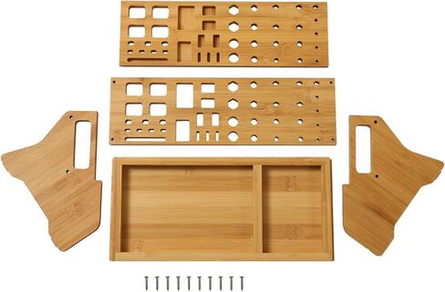 Bamboo Screwdriver Organizer - Tool Storage Organizer Workbench Desktop Rack - Hand Piler Tools Storage Holder in Kuwait