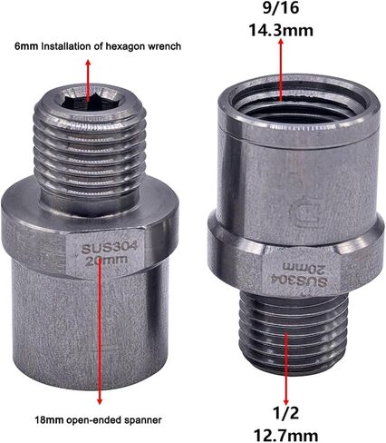 Aluminum Alloy Bicycle Pedal Adapter, Fits 9/16 Inch Pedals & 1/2 Inch Cranks in Saudi Arabia