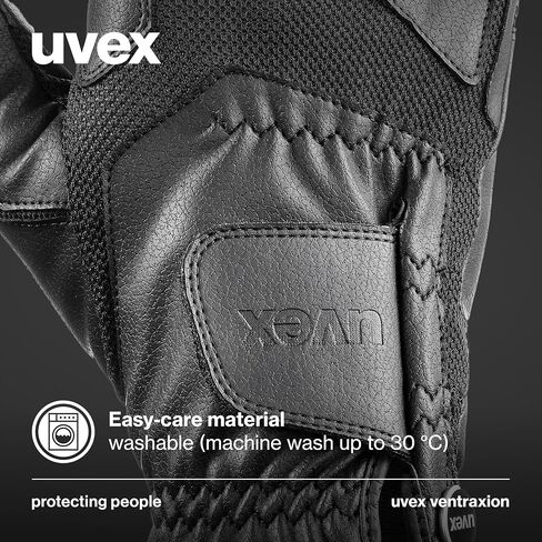 قفازات ركوب الخيل Uvex قابلة للتمدد وقابلة للتنفس (غربية/إنجليزية) للنساء والرجال، فينتراكسيون، بني، مقاس 9-10 in Kuwait