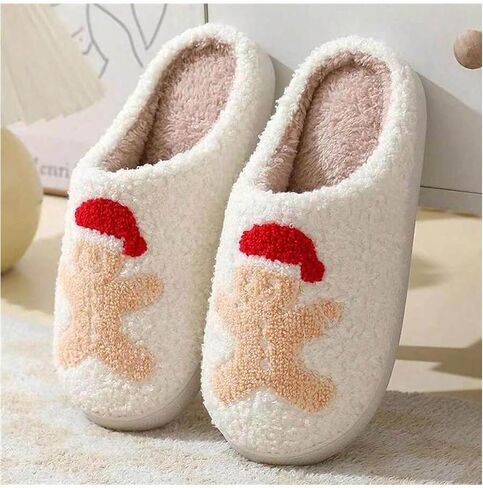 Verdusa Women's Cute Fuzzy Slippers Cozy Embroidery House Slippers Indoor Outdoor Shoes in Saudi Arabia