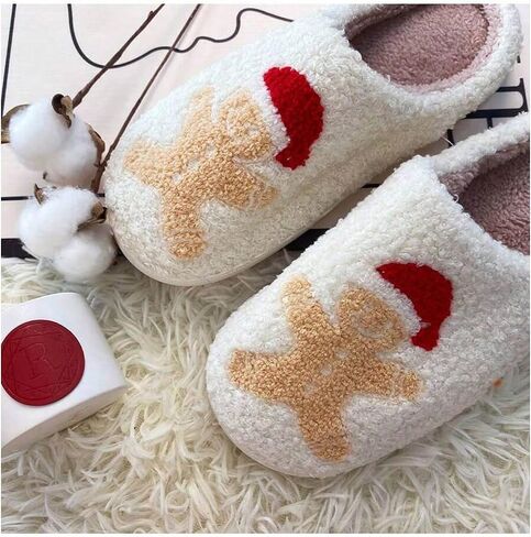 Verdusa Women's Cute Fuzzy Slippers Cozy Embroidery House Slippers Indoor Outdoor Shoes in Saudi Arabia