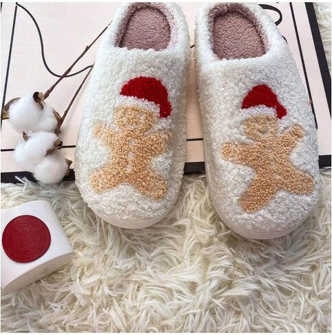 Verdusa Women's Cute Fuzzy Slippers Cozy Embroidery House Slippers Indoor Outdoor Shoes in Saudi Arabia