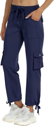 MoFiz Women's Plus Size Cargo Pants Casual Hiking Pants Lightweight Quick Dry Summer Pants for Women in Kuwait