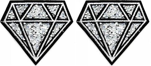 Diamond Symbol Decorative Patches with Hot Fix Shiny Rhinestone 5 PCs in Kuwait