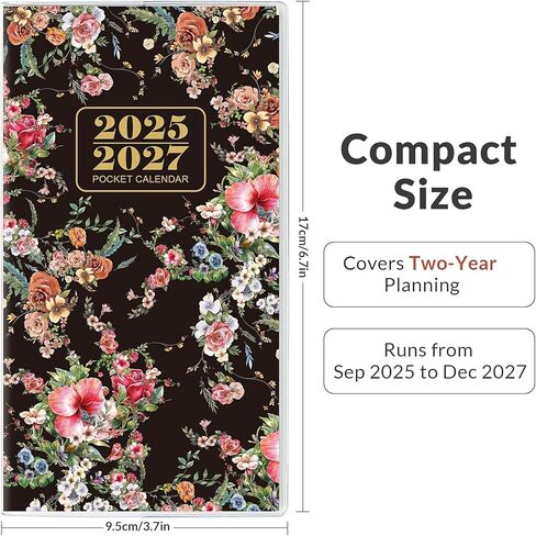 تقويم جيب فيايكسين 2025-2027 ، مخطط جيب لمدة عامين - يمتد من يوليو 2025 حتى ديسمبر 2027 ، مخطط صغير الحجم - 6.7 "× 3.7" ، تقويم صغير لسهولة التنظيم ، السماء in Kuwait