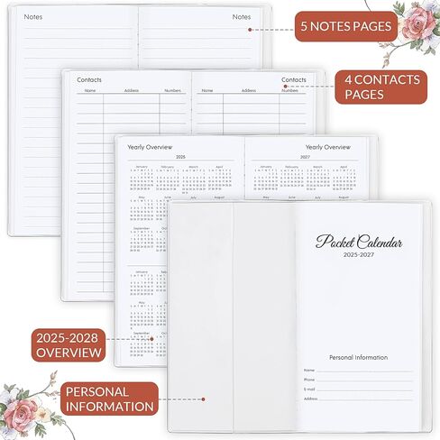 تقويم جيب فيايكسين 2025-2027 ، مخطط جيب لمدة عامين - يمتد من يوليو 2025 حتى ديسمبر 2027 ، مخطط صغير الحجم - 6.7 "× 3.7" ، تقويم صغير لسهولة التنظيم ، السماء in Kuwait