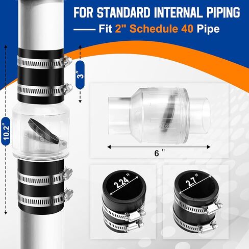 صمام فحص مضخة Sump 1 1/2 بوصة صمام صمام مع زعزف محمّل بالناب in Kuwait