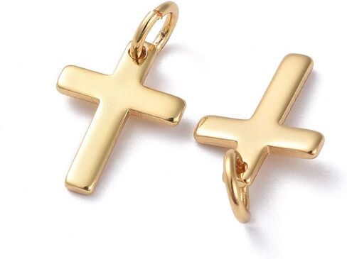 Airssory 10 Pcs Cubic Zirconia Teardrop Golden Plated Brass Metal CZ Crystal Stone Tiny Charms Drop Shape Small Charm for Earrings Bracelet Jewelry Making in Kuwait