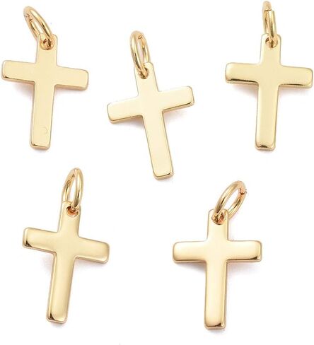 Airssory 10 Pcs Cubic Zirconia Teardrop Golden Plated Brass Metal CZ Crystal Stone Tiny Charms Drop Shape Small Charm for Earrings Bracelet Jewelry Making in Kuwait