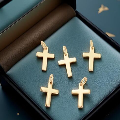 Airssory 10 Pcs Cubic Zirconia Teardrop Golden Plated Brass Metal CZ Crystal Stone Tiny Charms Drop Shape Small Charm for Earrings Bracelet Jewelry Making in Kuwait