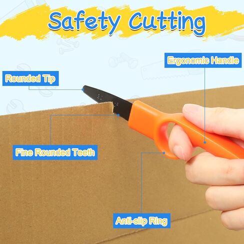 أدوات قطع من الورق المقوى للأطفال ، 273 PCS Kit Cardboard Kit ، Safe Kids Tool for Todder ، لعبة إبداعية لمشاريع DIY ، هدية عيد ميلاد STEM التعليمية للبنين والبنات الذين تتراوح أعمارهم بين 4 5 6 in Kuwait