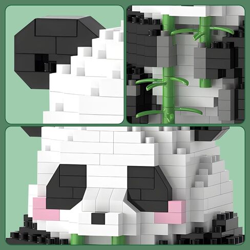 Finger Rock Creator Panda Mini Building Set, 1325Pcs Cute Animals Micro Bricks Building Kit, Party Favors for Kids Adults Boys Girls 12+ in Kuwait