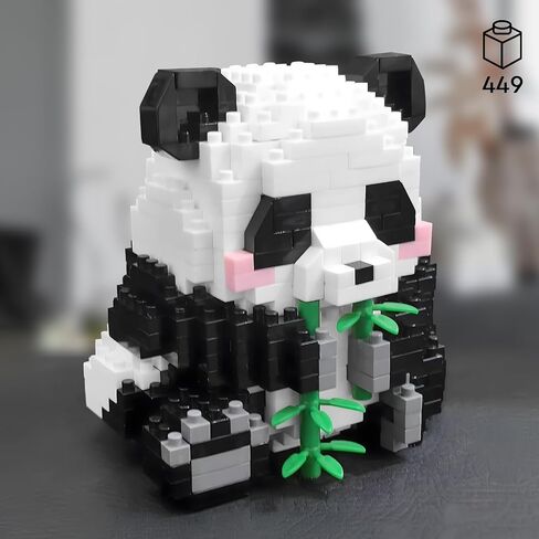 Finger Rock Creator Panda Mini Building Set, 1325Pcs Cute Animals Micro Bricks Building Kit, Party Favors for Kids Adults Boys Girls 12+ in Kuwait