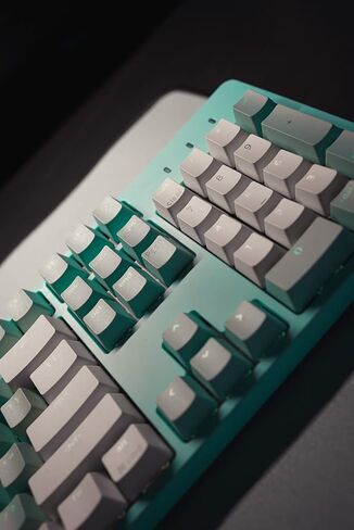 Pwnage Ultra Custom Cherry-Profile PBT Keycap Set for 60%, 65%, 68% 75%,100% keyboard Size - Double Shot PBT Non Shine Through Keyboard Keycaps - Gradient Gray in Saudi Arabia