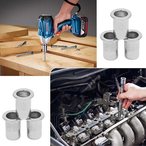 Metric Rivet Nut Tool Kit(160Pcs), Flat Head Metric Aluminum Alloy M3 M4 M5 M6 M8 M10 Threaded Insert in Saudi Arabia