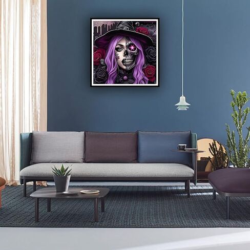 Hill Froeistung Ghost Diamond Painting Kits للبالغين ، فن الغابات الماس للمبتدئين ، 5D DIY مثقاب كامل جولة جوهرة الفنية ديكور جدار ديكور هدية 12x12 بوصة in Kuwait