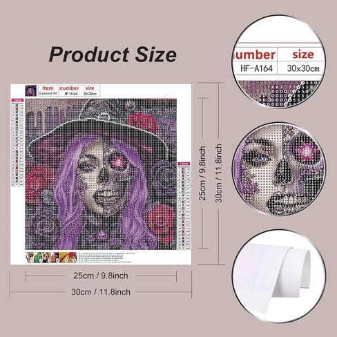 Hill Froeistung Ghost Diamond Painting Kits للبالغين ، فن الغابات الماس للمبتدئين ، 5D DIY مثقاب كامل جولة جوهرة الفنية ديكور جدار ديكور هدية 12x12 بوصة in Kuwait