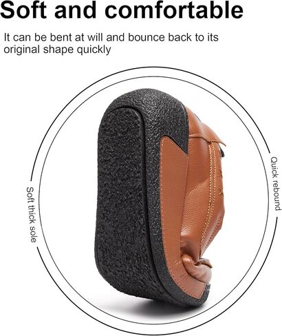 Women's Platform Leather Loafer Dress Walking Slip-On Comfort Chunky Work Shoes in Kuwait